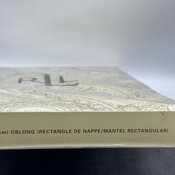 Lauren Ralph Lauren Paisley Tablecloth - Green and Cream - Picture 11 of 12